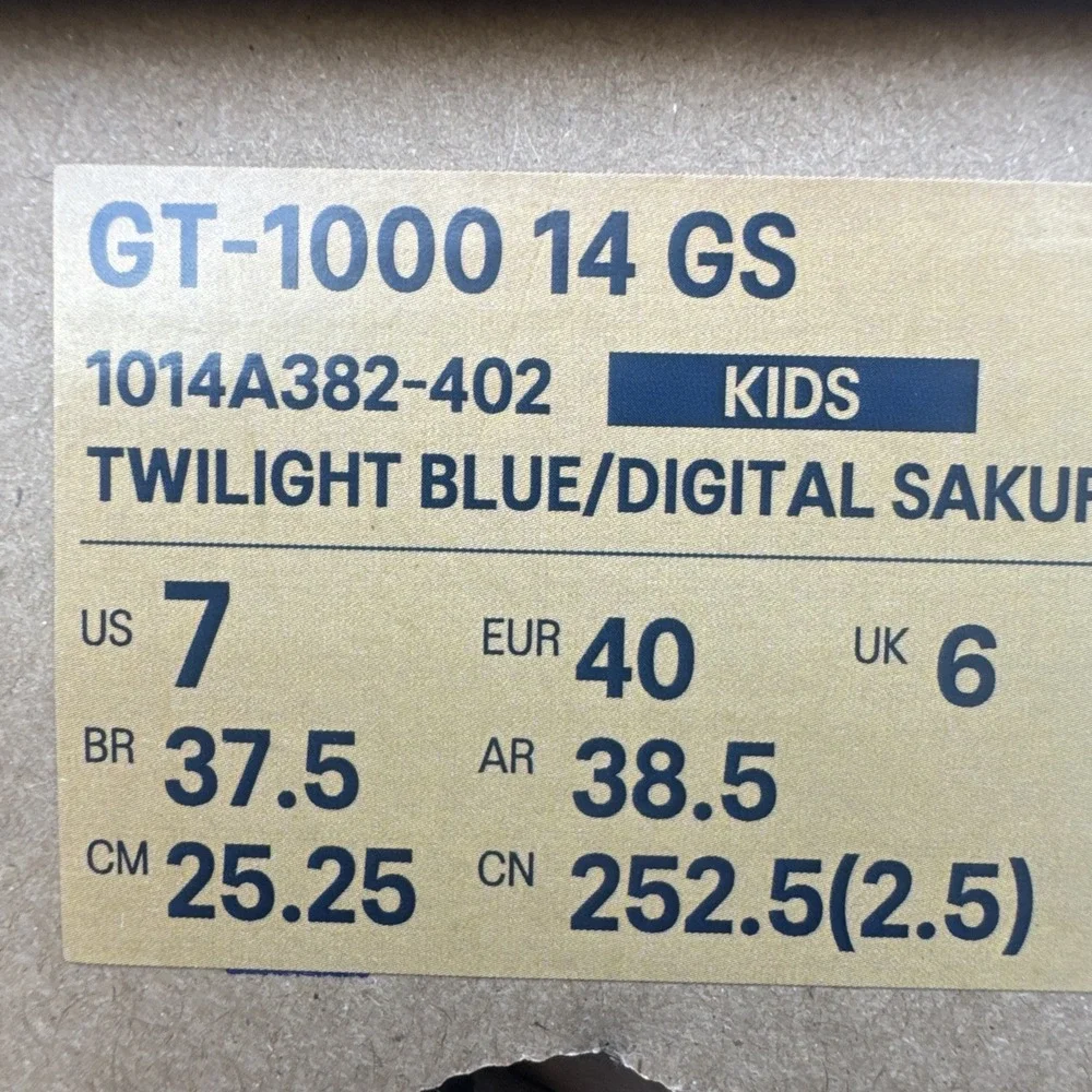 ASICS GT-1000 14‎ GS Size Kids 7 Women's Size 8.5 Twilight Blue /Digital Sakura